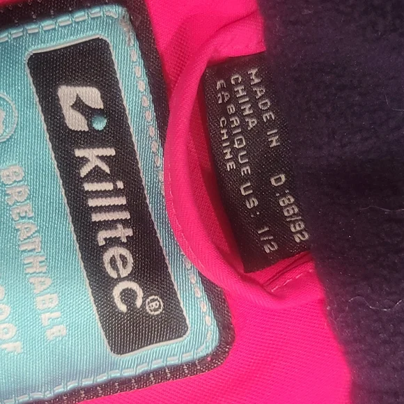 Killtec Pink Ski Snowsuit Sz 1 year 2 year Pink Black Hooded - Picture 6 of 6